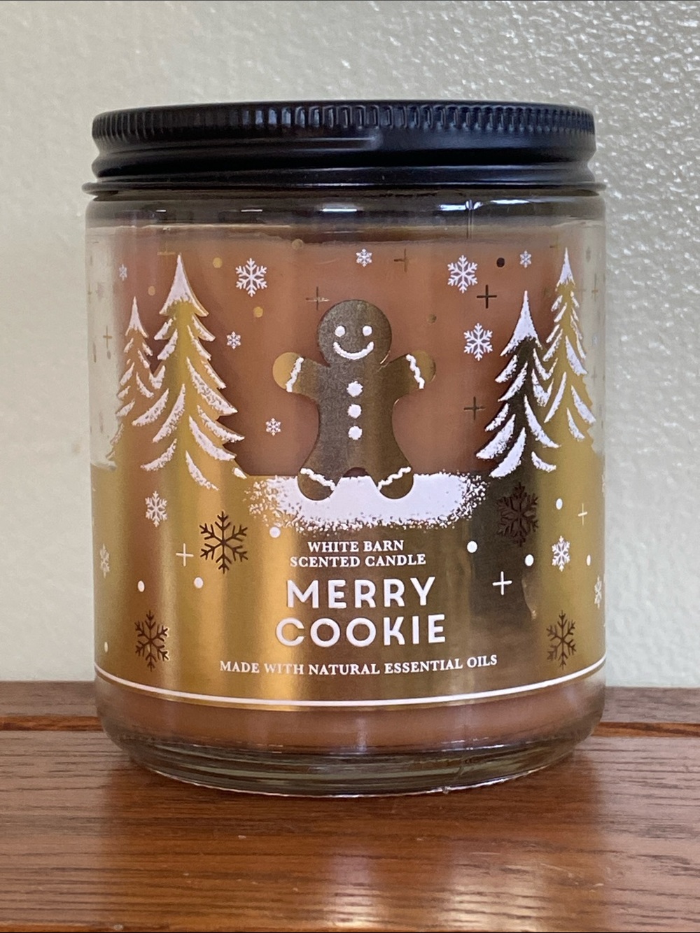 White Barn Merry Cookie Holiday Jar Scented Candle NWT
